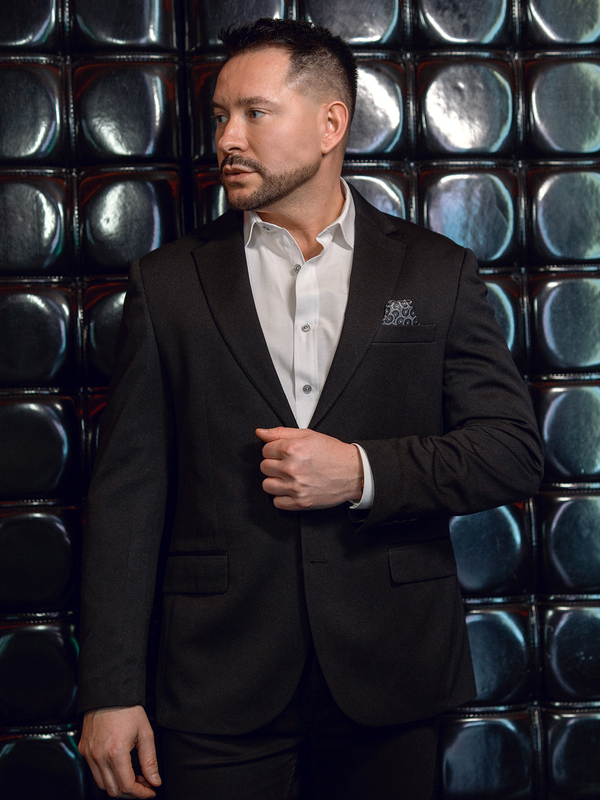 Herr Casual Kavaj Svart Bolf 24401-1