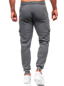 Herr Cargosweatpants Joggers Antracitgrå Bolf JX6028