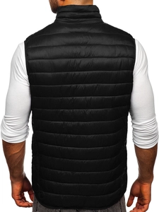 Herr Quiltad Väst Svart Bolf HDL88001