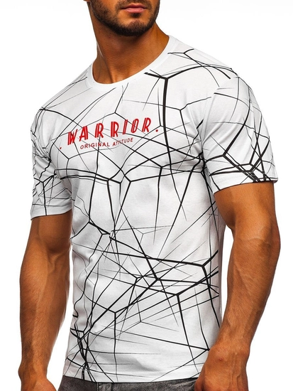 Herr T-shirt med tryck Vit Bolf SS10935