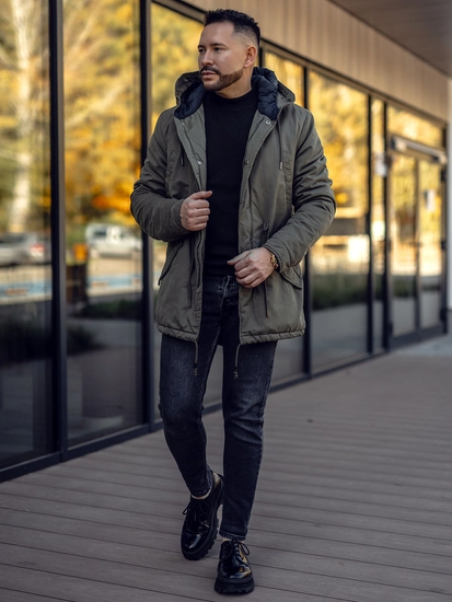 Herr Bomulls Vinterparkas Grön Bolf 1793