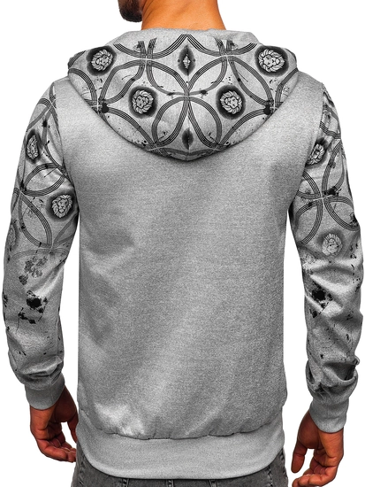 Herr Huvtröja med dragkedja Grå Bolf 27B8122