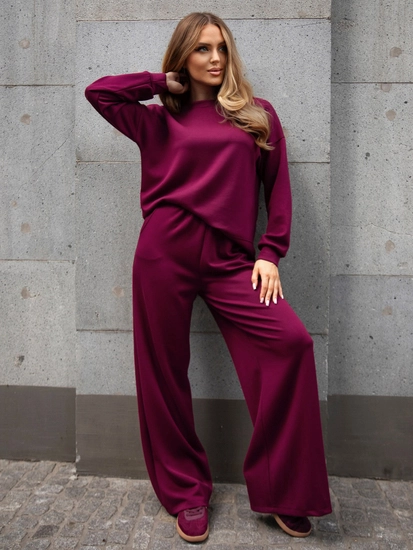 Dam 2-delad Träningsoverall och smör Vinröd Bolf 821111