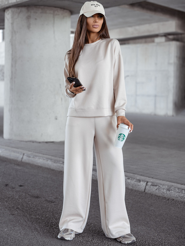 Dam 2-delad Träningsoverall och smör Beige Bolf 821111