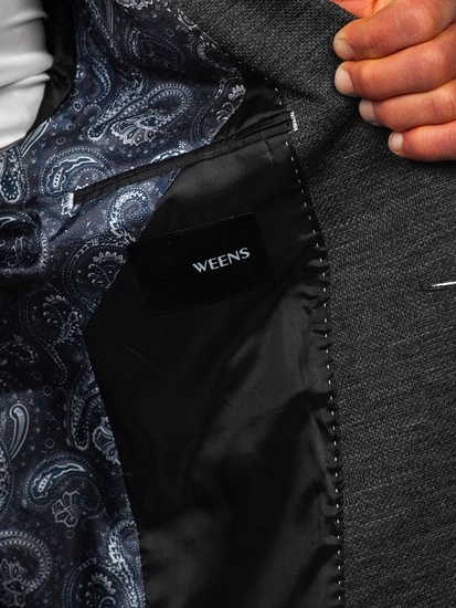 Herr Casual Kavaj Antracitgrå Bolf 016