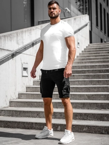 Herr Cargoshorts Svart Bolf BB70010