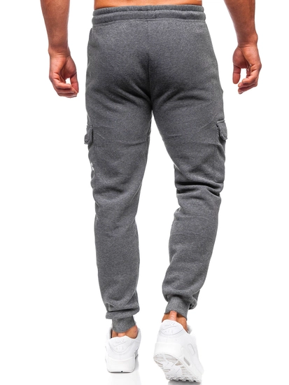 Herr Cargosweatpants Joggers Antracitgrå Bolf JX6028