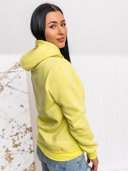 Dam Sweatshirt med känguruficka Gul-Neon Bolf W02A1