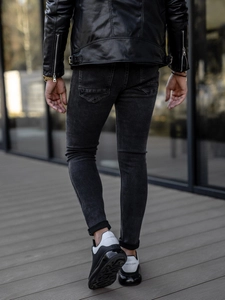 Herr Jeans Skinny Fit Svart Bolf KX565-1