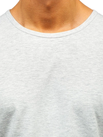 Herr Enfärgad T-shirt Grå Bolf T1281