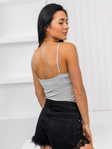 Dam Undertröja med spets Grå Bolf 17K550