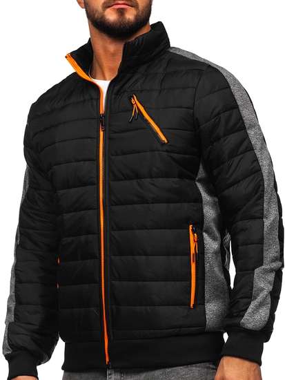 Herr Quiltad Lättviktsjacka Svart Bolf 8M909