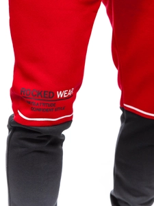 Herr Sweatpants med tryck Röd Bolf AM85A
