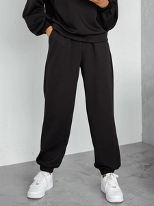 Dam 2-delad Träningsoverall med smörhuva Svart Bolf 525