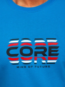 Herr Bomulls T-shirt Himmelsblå Bolf 14731