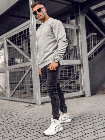 Herr Sweatshirt Grå Bolf 2001A