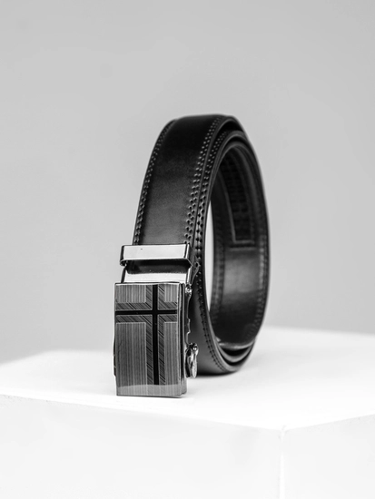 Herr Läderbälte Svart Bolf C009