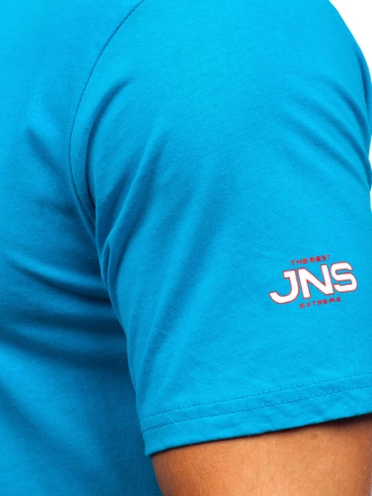 Herr Bomulls T-shirt Turkos Bolf 14741