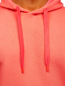 Herr Huvtröja med känguruficka Laxfärgad Bolf 1004