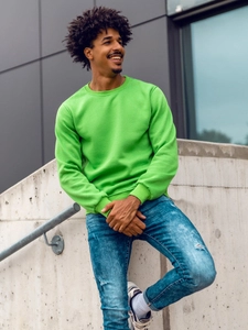 Herr Sweatshirt Ljusgrön Bolf 2001A