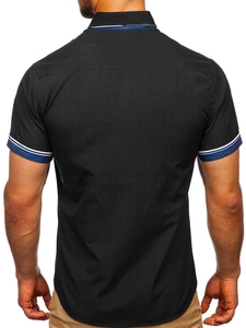 Herr Kortärmad Skjorta Svart Bolf 2911-1