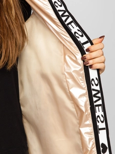 Dam Lång Quiltad Väst Beige Bolf B8103