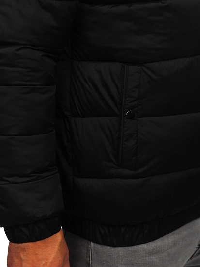 Herr Quiltad Vinterjacka Svart Bolf 31M5015