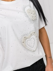 Dam T-shirt med tryck Vit Bolf 96T650