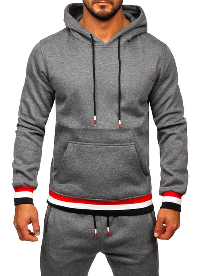 Herr Träningsoverall med huva Grafitgrå Bolf 8C60