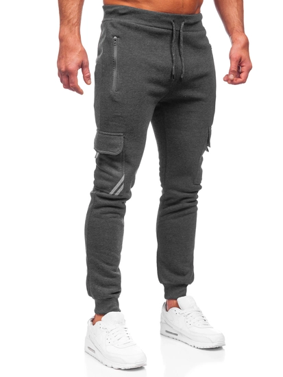 Herr Varma Cargo-sweatpants Grafitgrå Bolf HW2207
