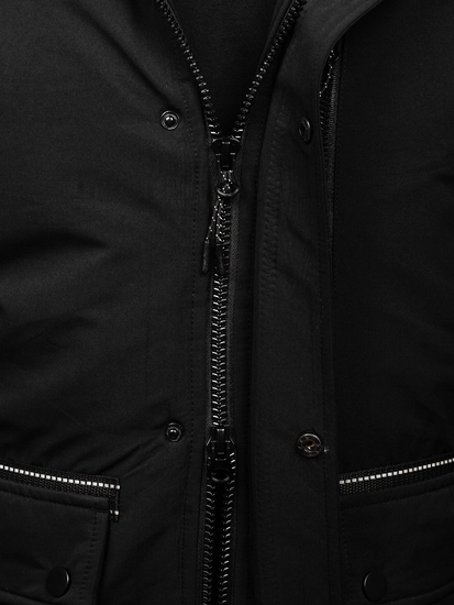 Herr Vinterparkas Svart Bolf 22M323