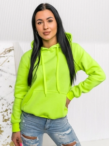 Dam Sweatshirt med känguruficka Neongrön Bolf W02A1
