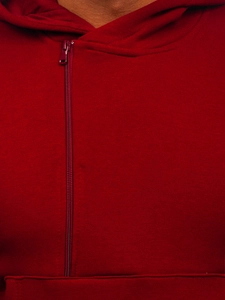 Herr Tjock Huvtröja Vinröd Bolf 02