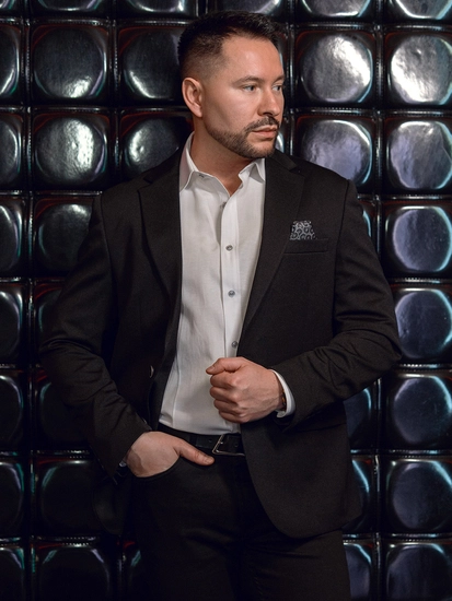 Herr Casual Kavaj Svart Bolf 24401-1