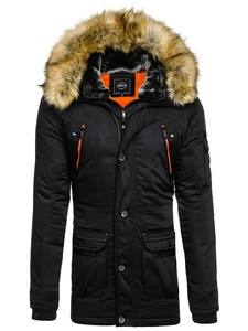 Herr Vinterparkas Svart Bolf 1067