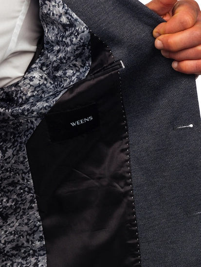 Herr Casual Kavaj Bläckfärgad Bolf 023