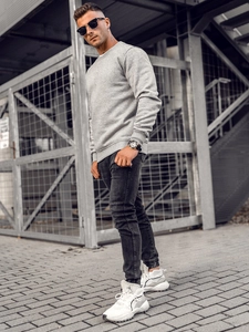 Herr Sweatshirt Grå Bolf 2001A