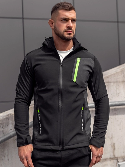 Herr Lättviktsjacka i Softshell Svart Bolf HM188