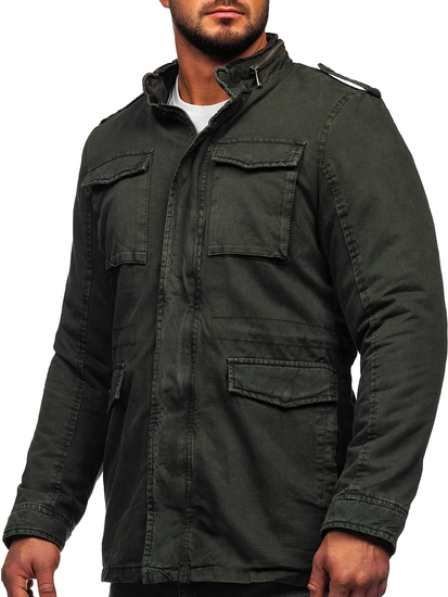 Herr Bomulls Vinterjacka Khaki Bolf 5599