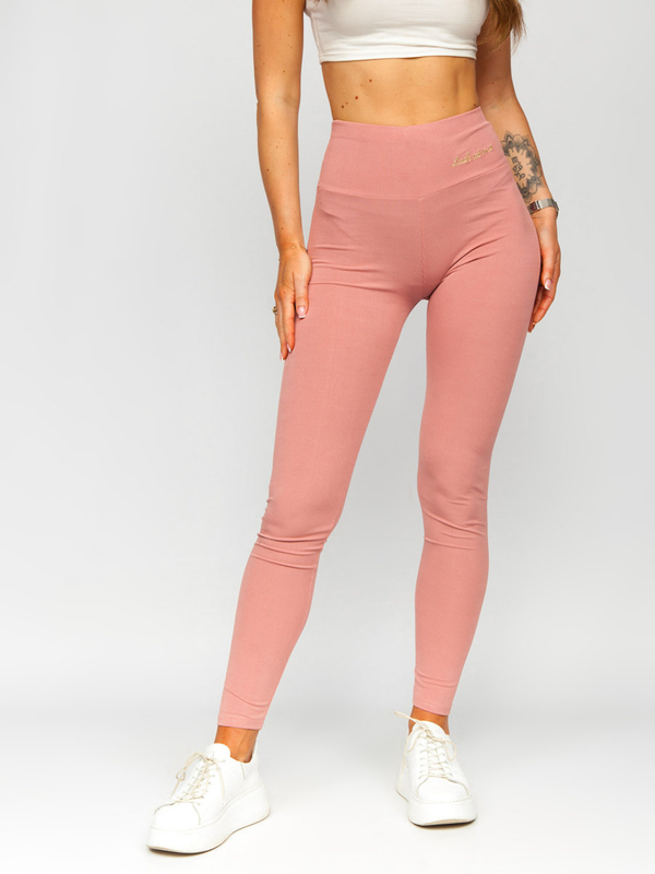 Dam Randig Leggings Rosa Bolf W7501