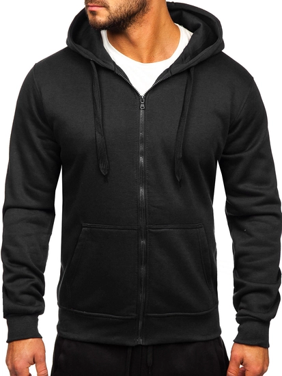 Herr Träningsoverall med dragkedja Svart Bolf D004