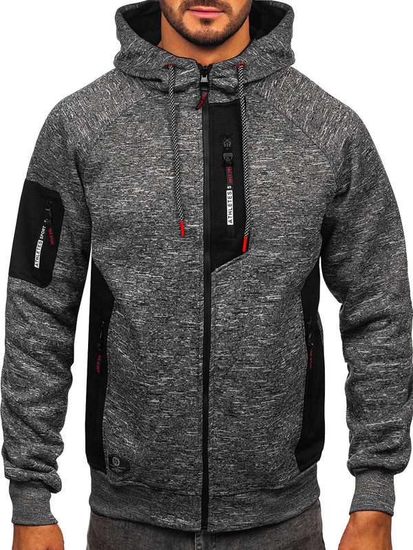 Herr Varm Huvtröja Antracitgrå Bolf TC1306