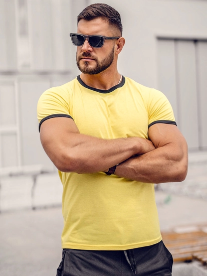 Herr Basic T-shirt Gul Bolf 8T83A