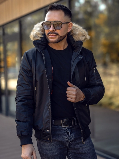 Herr Vinterjacka Svart Bolf 2129