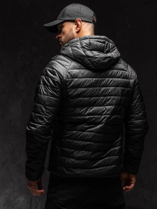 Herr Quiltad Lättviktsjacka Svart Bolf 58M13021A1