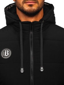 Herr Quiltad Vinterjacka Svart Bolf 31M5026