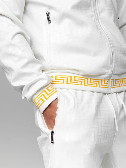 Herr Träningsoverall med huva Vit Bolf 3A161