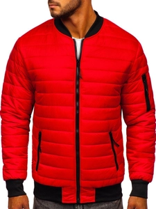 Herr Lättvikts Quiltad Bomberjacka Röd Bolf MY-02A
