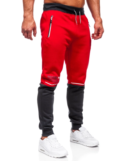 Herr Mönstrad Sweatpants Röd Bolf AM85