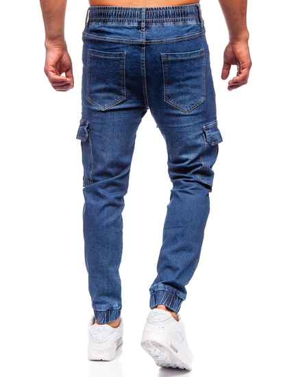 Herr Cargo jeans-joggers Marinblå Bolf 8118